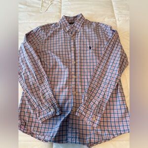 Ralph Lauren Blue and Pink Plaid oxford Meduim